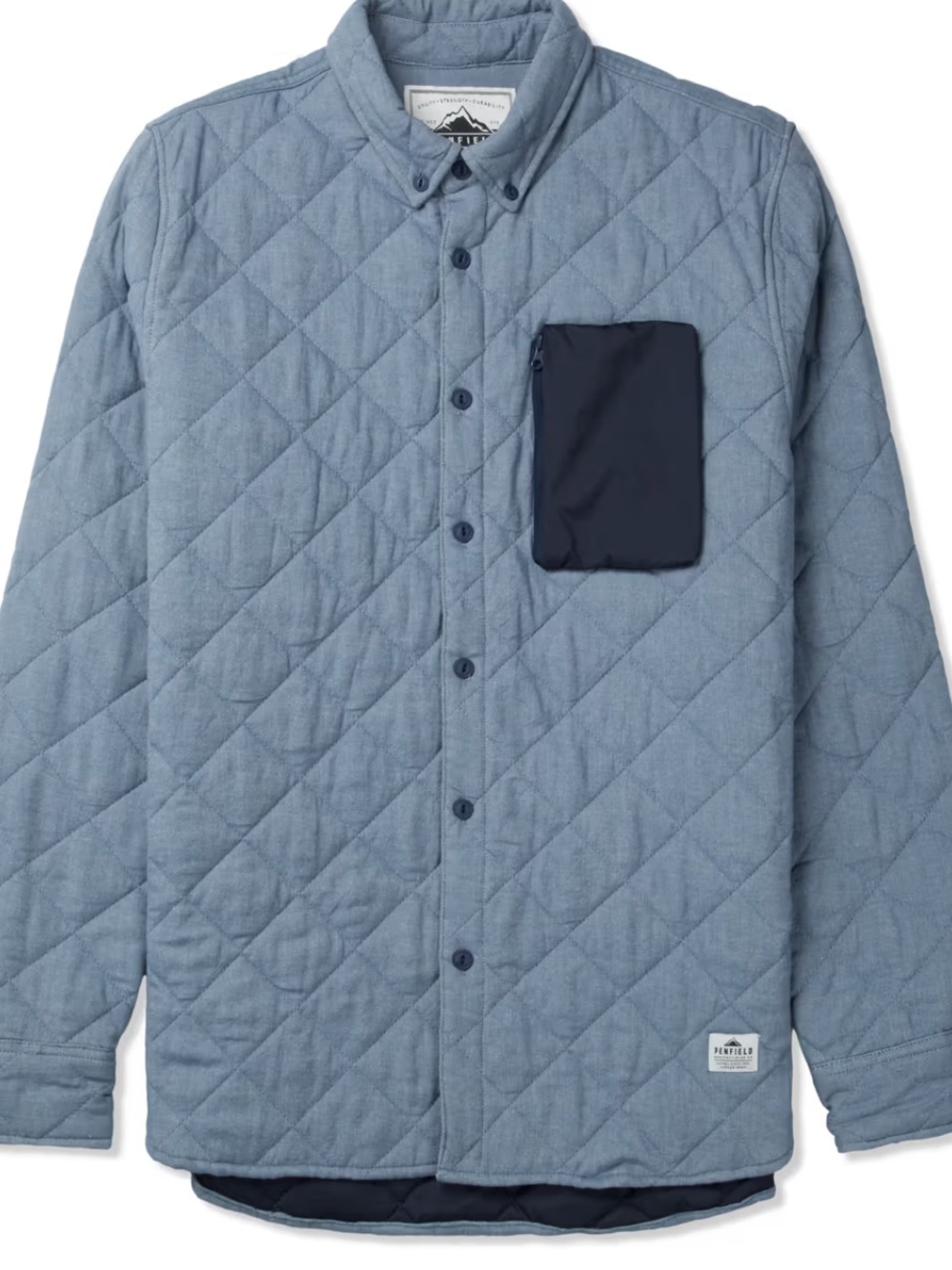 PENFIELD - Blue Harrison L/S Quilted Shirt